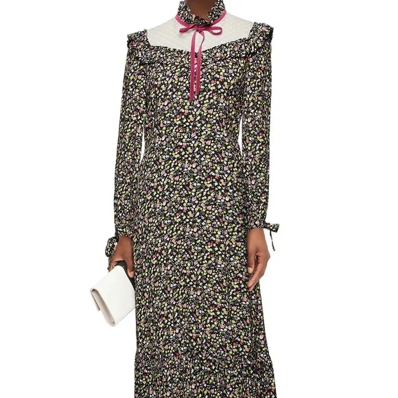 Marc Jacobs | Dresses | New Marc Jacobs Ruffled Floralprint Fil Coup Midi  Dress | Poshmark